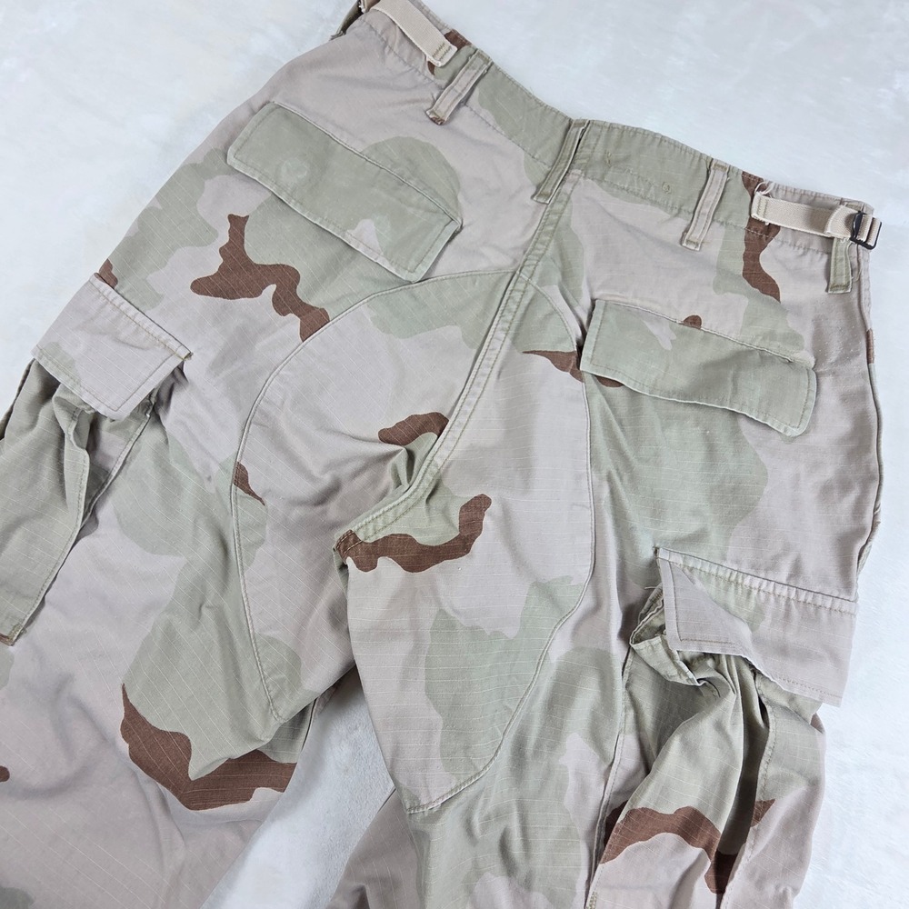 VTG Propper Cargo Pants Men Small Reg Tan Coffee Stain Desert Camo Trousers Y2K